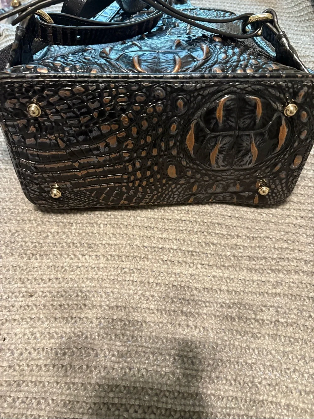 Brahmin croc embossed